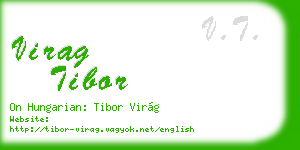virag tibor business card